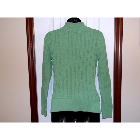 vILLAGER BY LIZ Cable Knit Pullover Sweater Green Casual SIZE XL - Picture 3 of 3